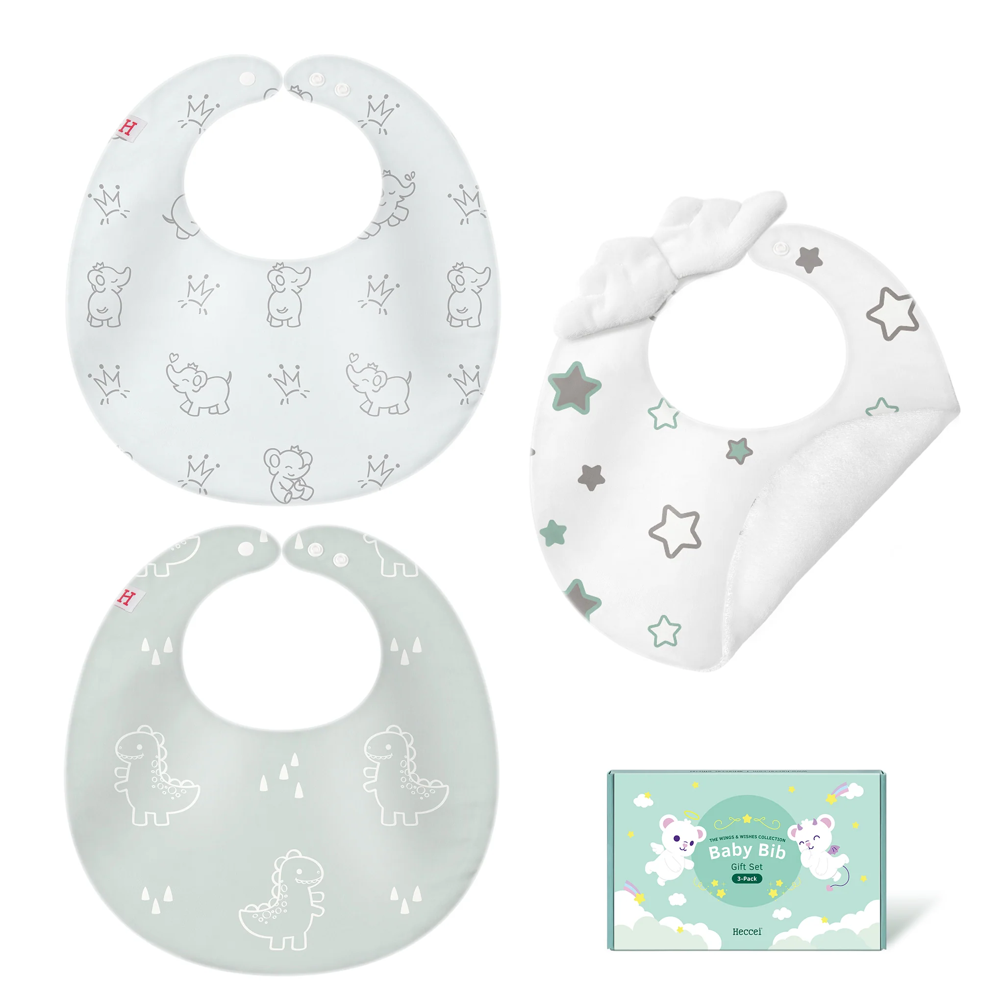 Baby Bibs 3-Pack Gift Set - Image 12