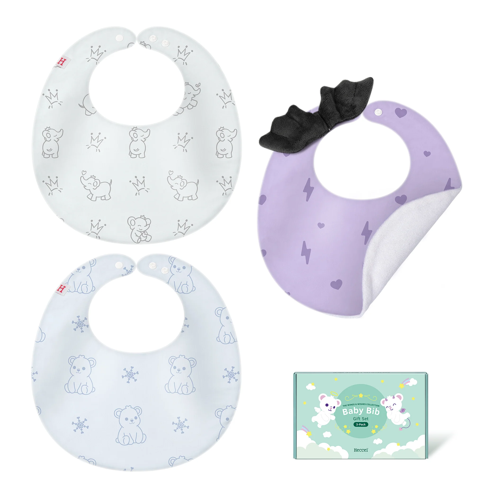 Baby Bibs 3-Pack Gift Set - Image 15