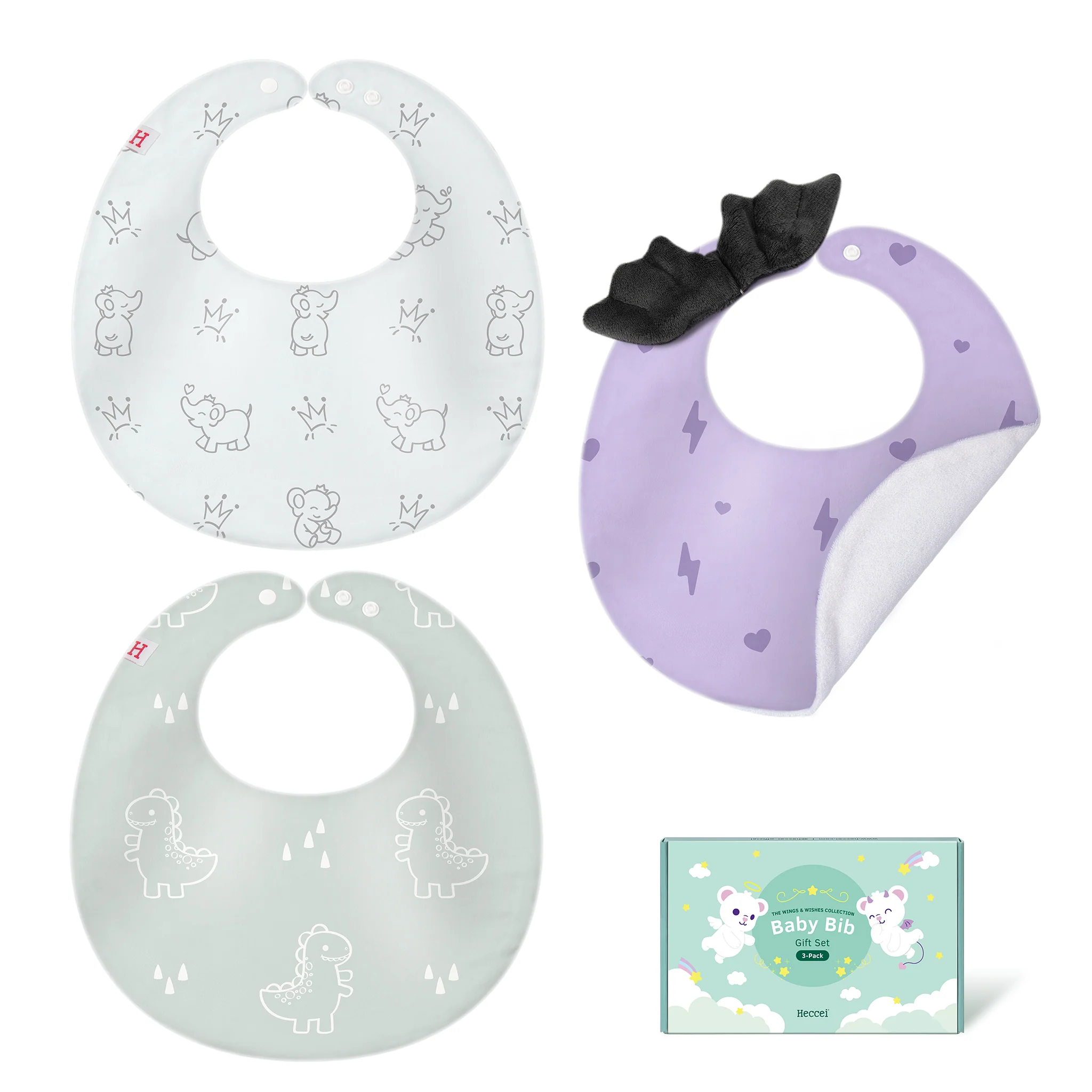 Baby Bibs 3-Pack Gift Set - Image 16