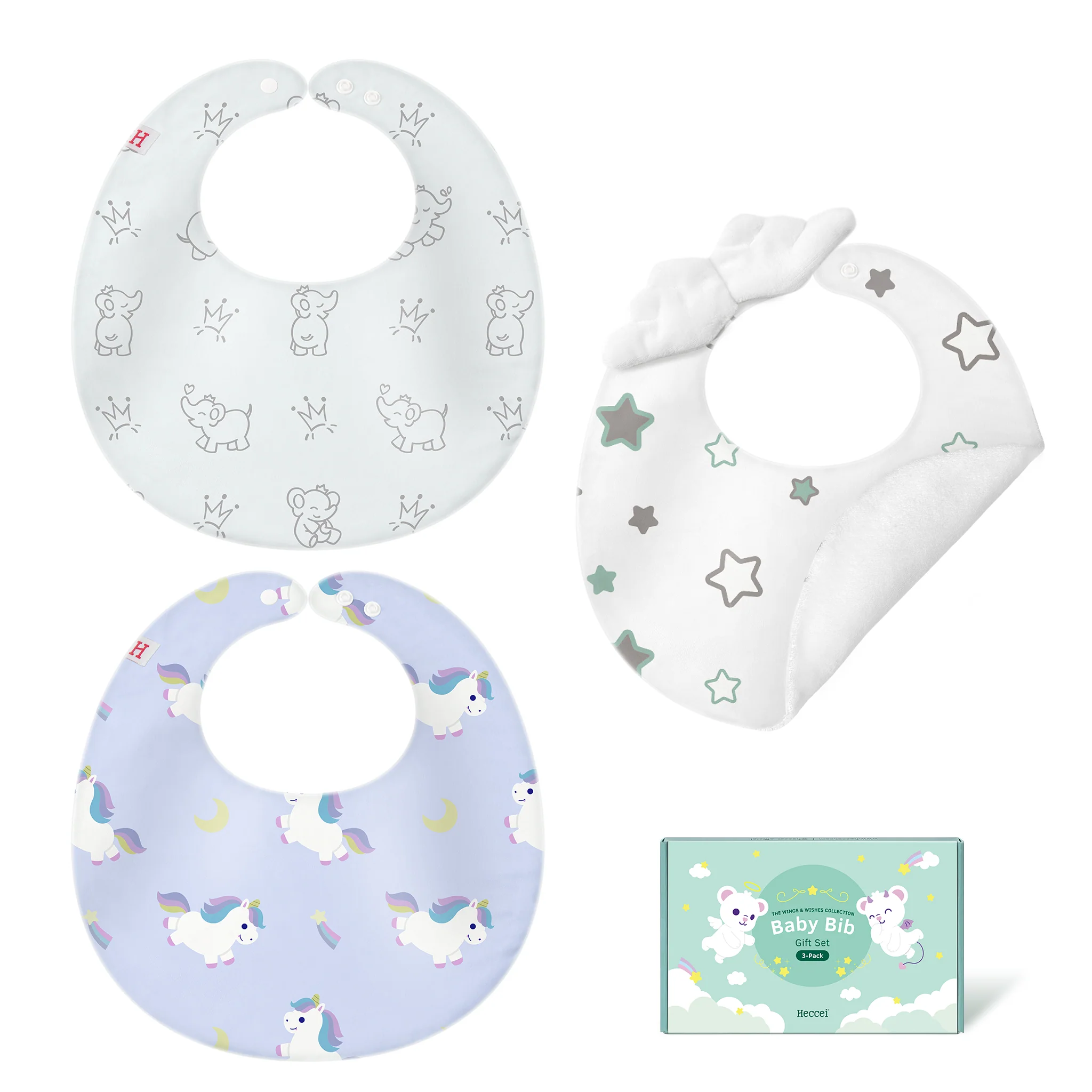 Baby Bibs 3-Pack Gift Set - Image 17
