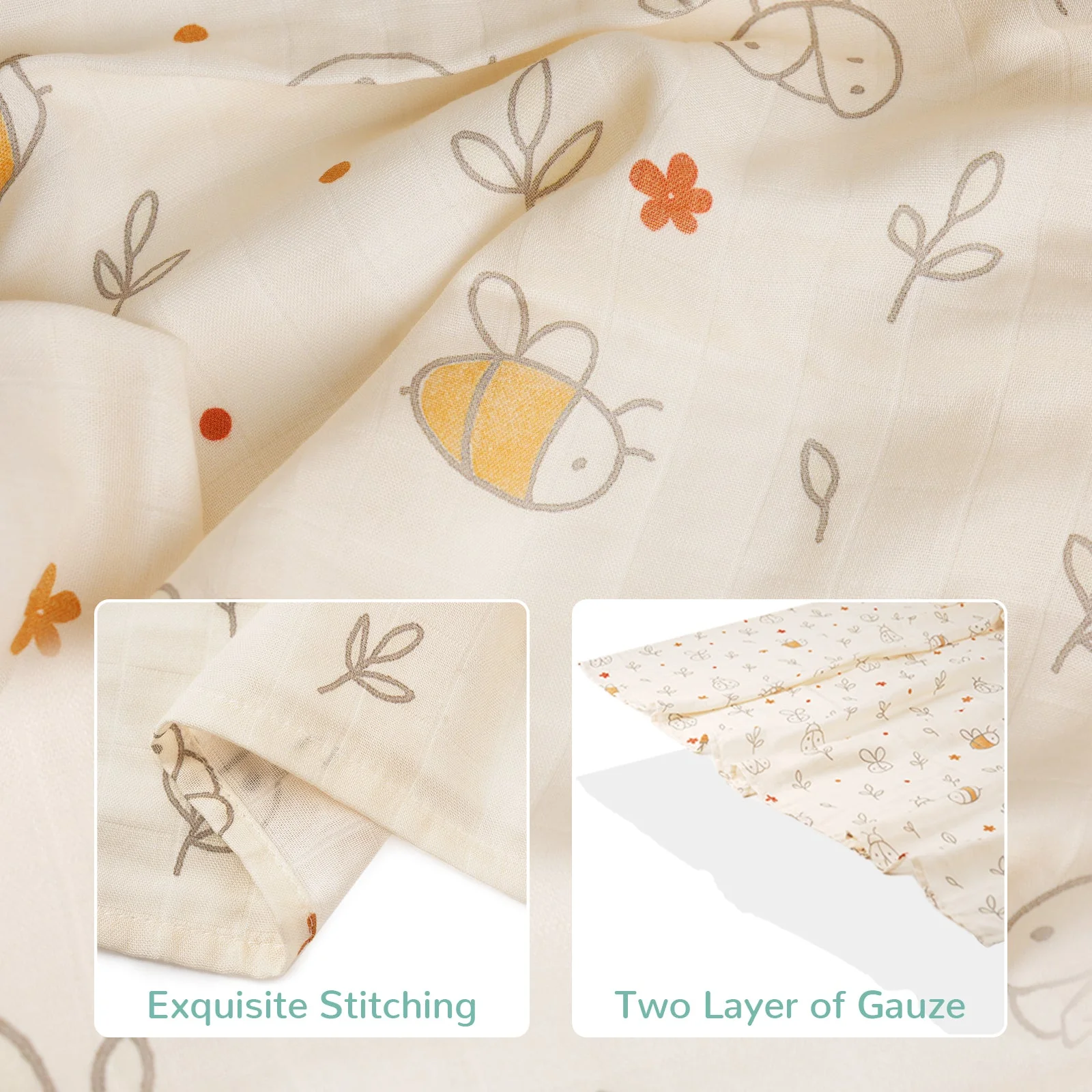 Baby Swaddles - Garden Friend - Image 4