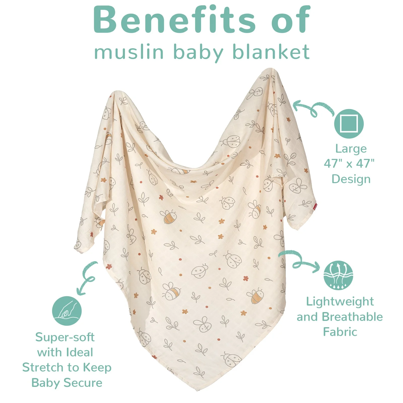 Baby Swaddles - Garden Friend - Image 6