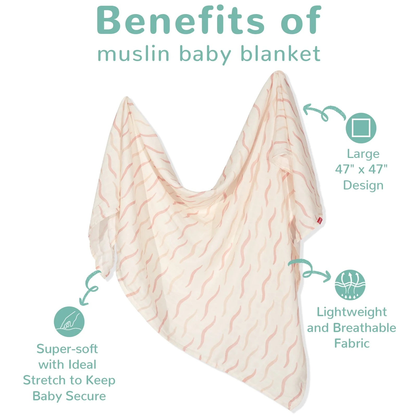 Baby Swaddles - Gentel Waves - Image 4