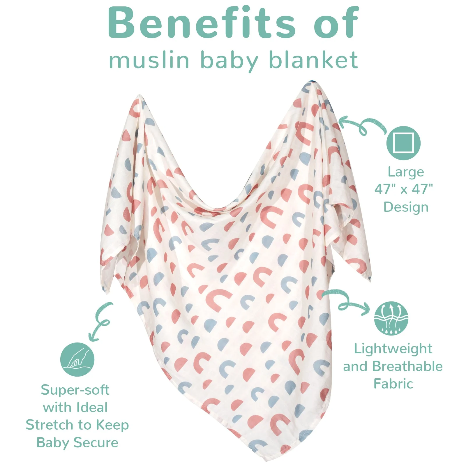 Baby Swaddles - Rounded Arches - Image 5