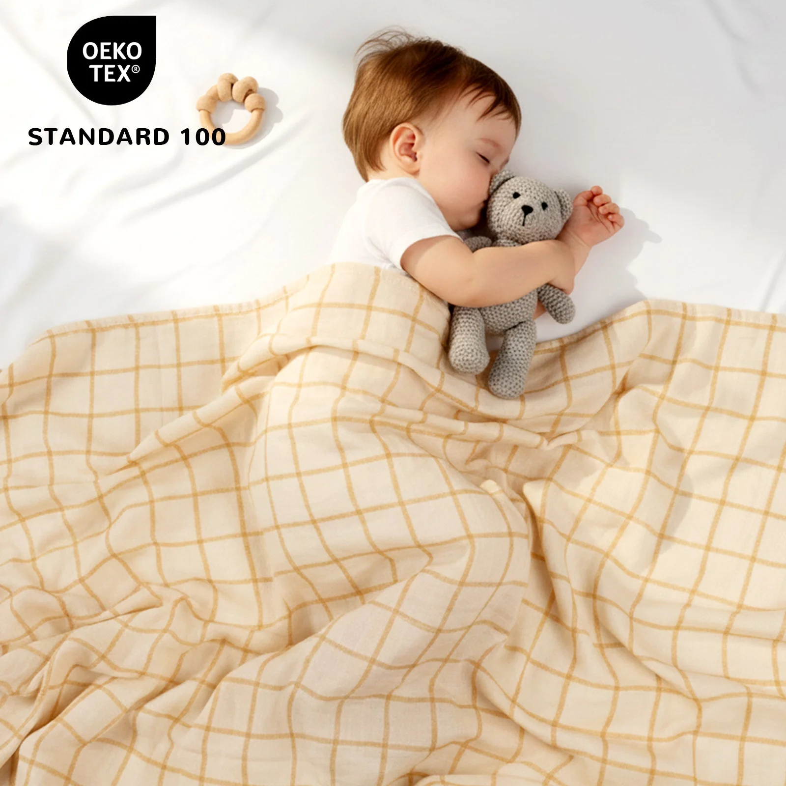 Baby Swaddles - Soft Check - Image 2
