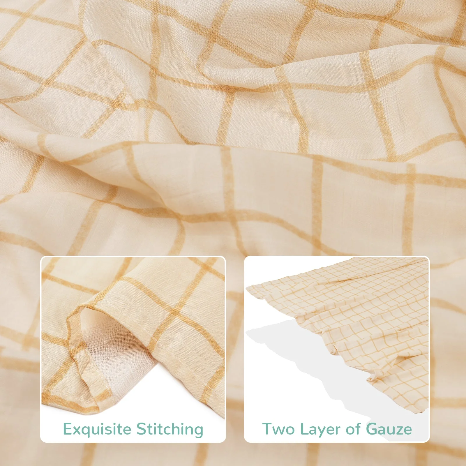 Baby Swaddles - Soft Check - Image 3