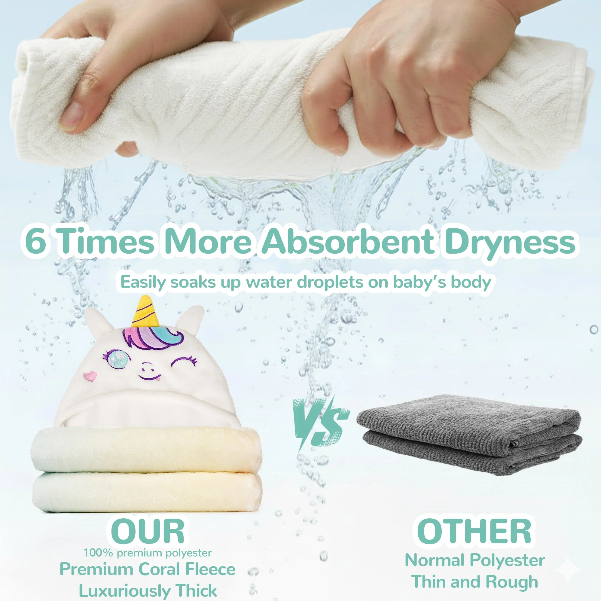 HoodieHug™ Baby Towel - Dreamiecorn - Image 8