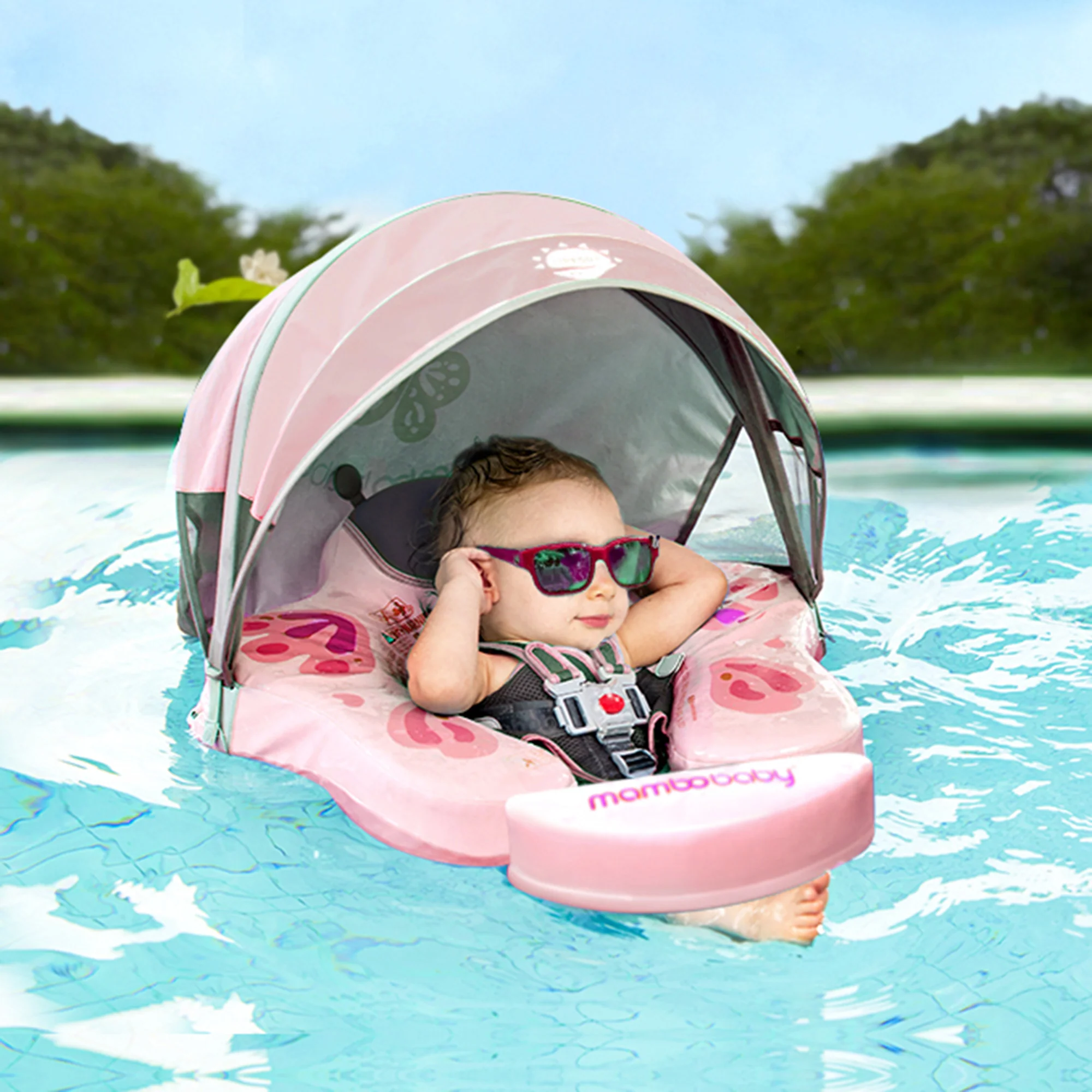 Mambobaby Float Ultra - Butterfly Pebble Pink - Image 4