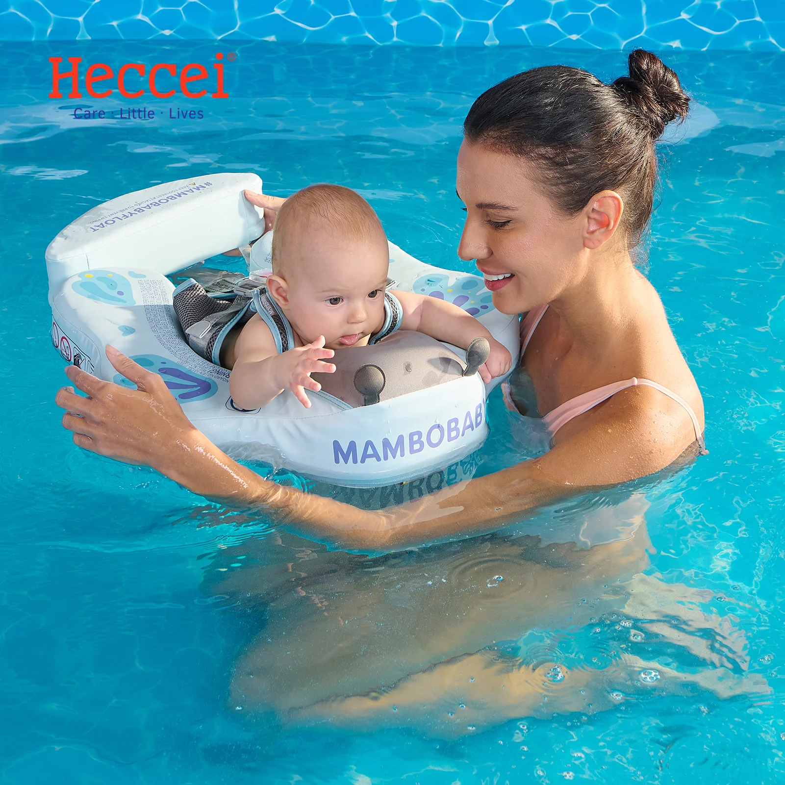 Mambobaby Ultra Baby Float - Butterfly Pebble Blue | No Canopy Included - Image 3