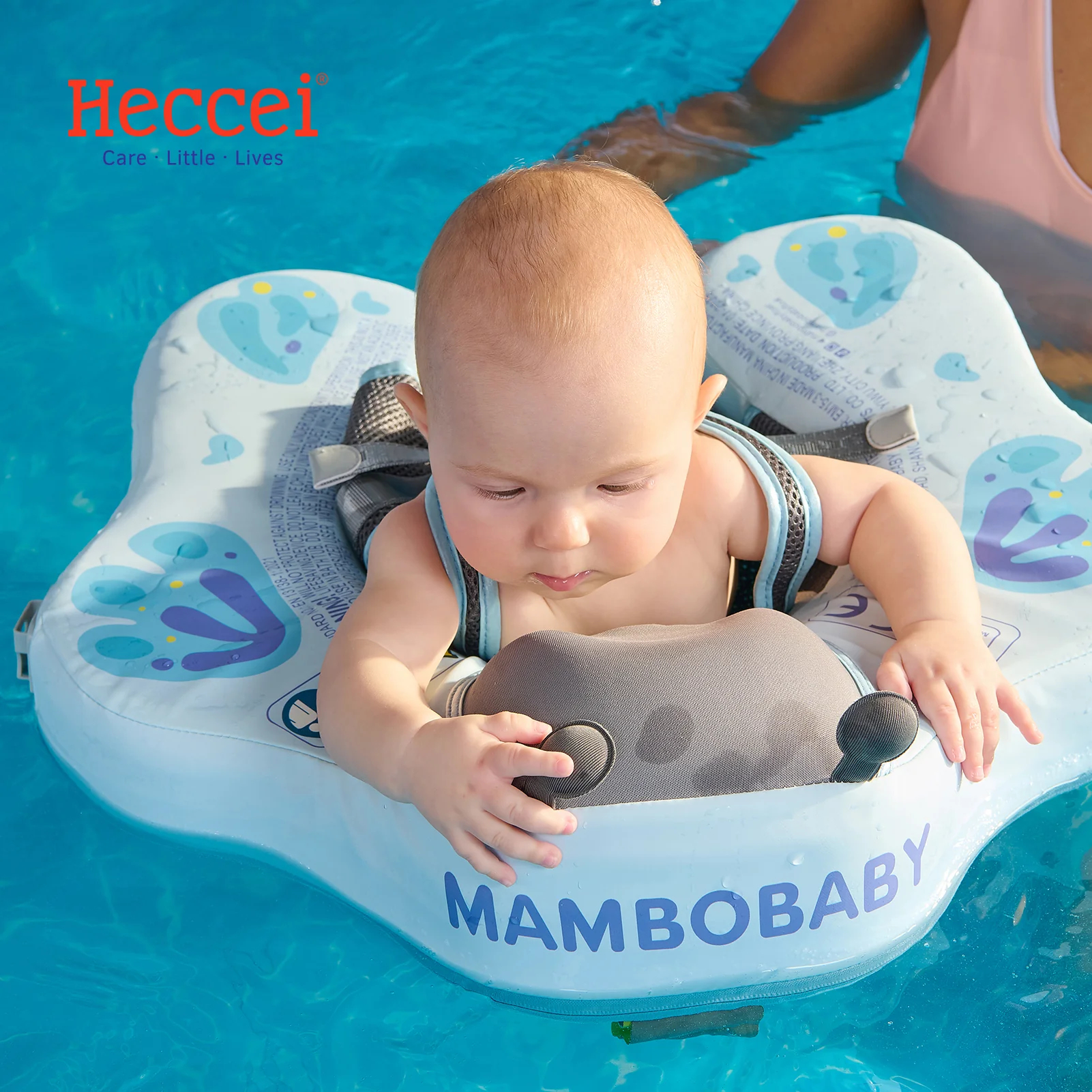 Mambobaby Ultra Baby Float - Butterfly Pebble Blue | No Canopy Included - Image 4
