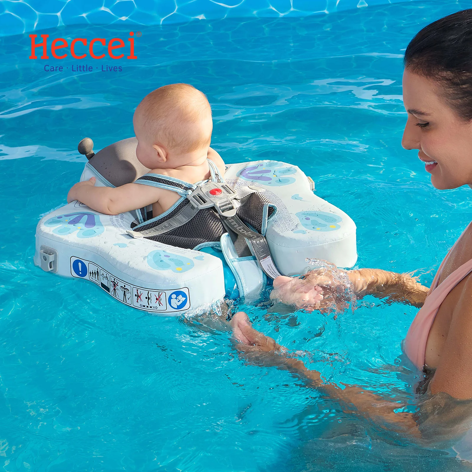 Mambobaby Ultra Baby Float - Butterfly Pebble Blue | No Canopy Included - Image 5