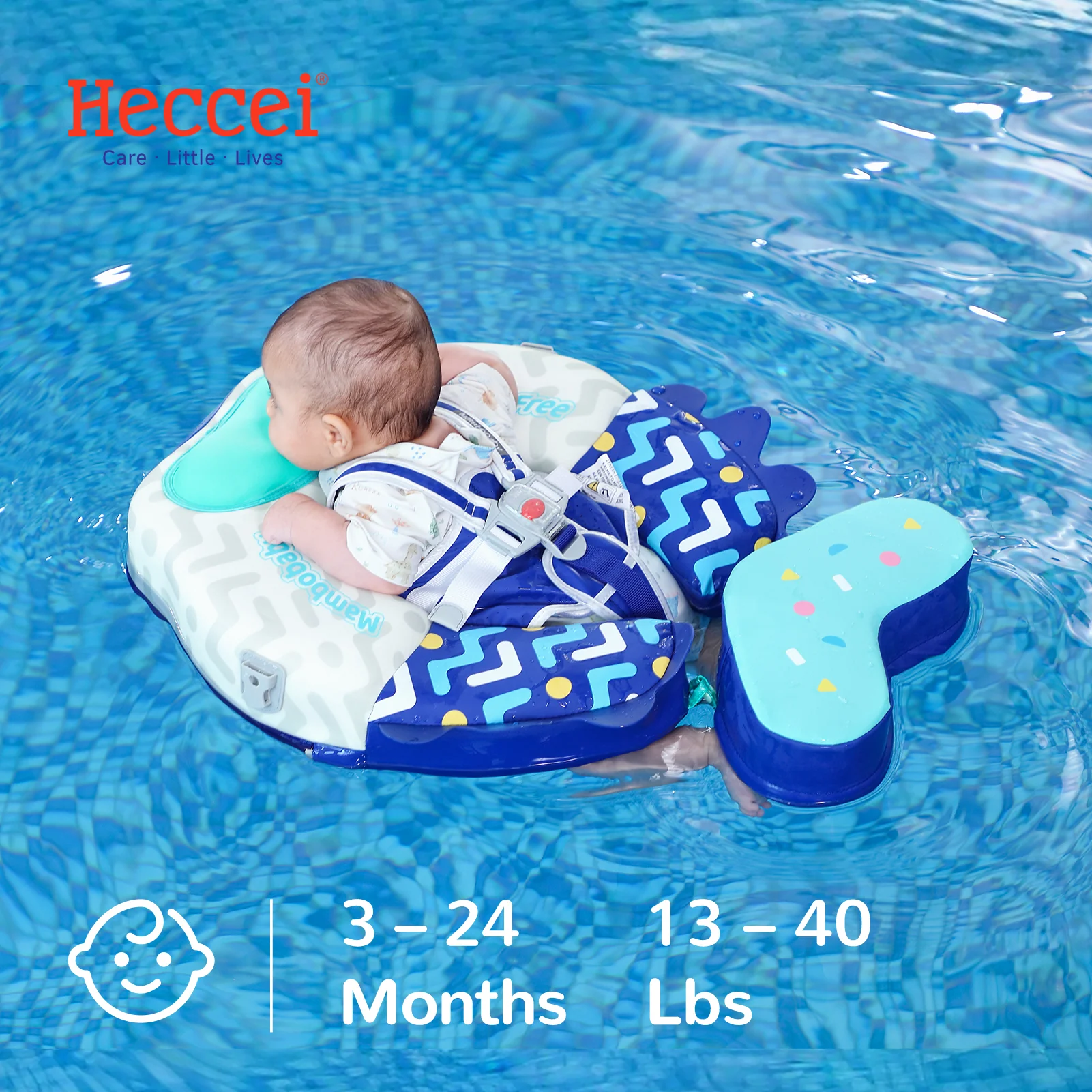Mambobaby Float Ultra - Colorfish Blue | No Canopy Included - Image 3