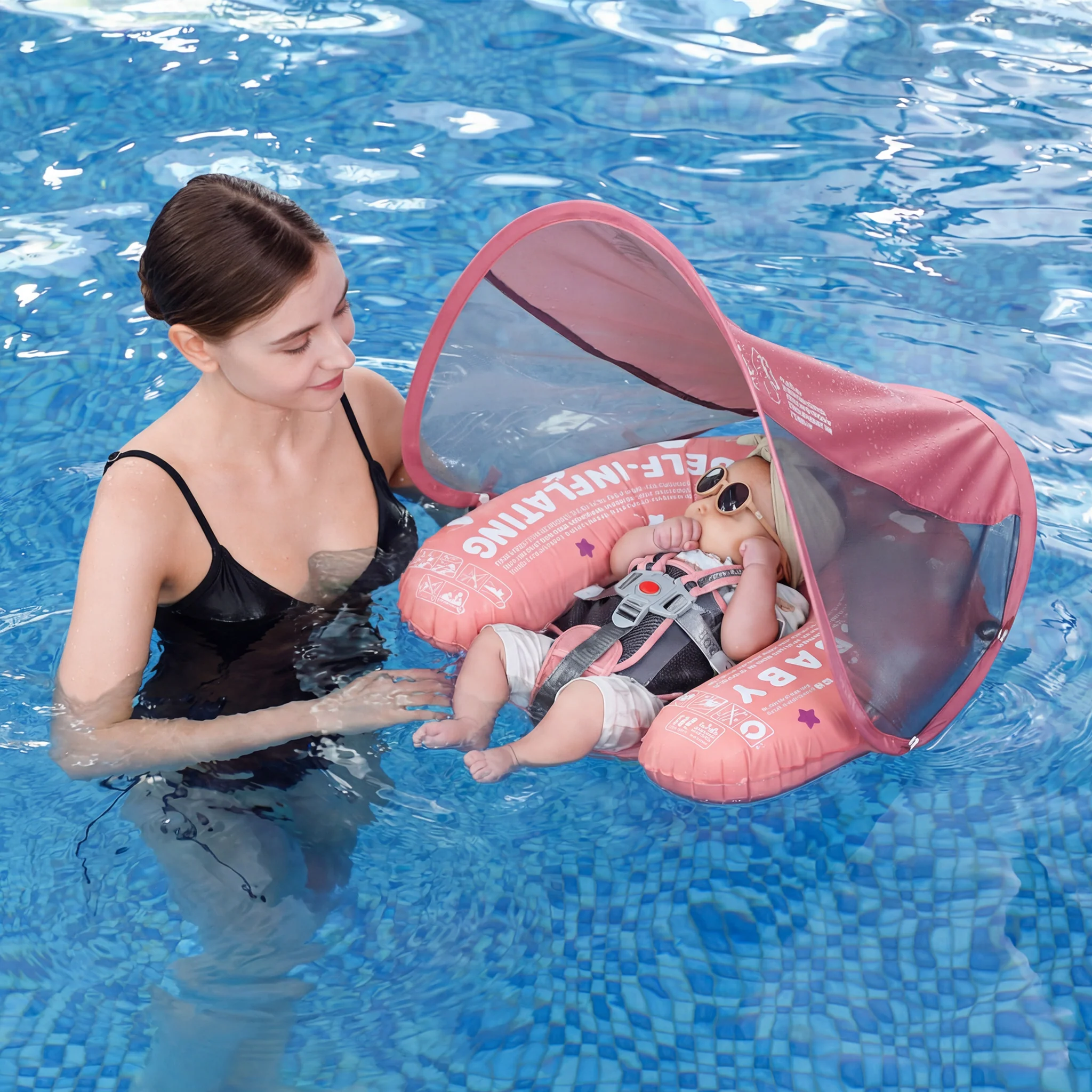 Mambobaby Self-Inflating Float - Pink - Image 2