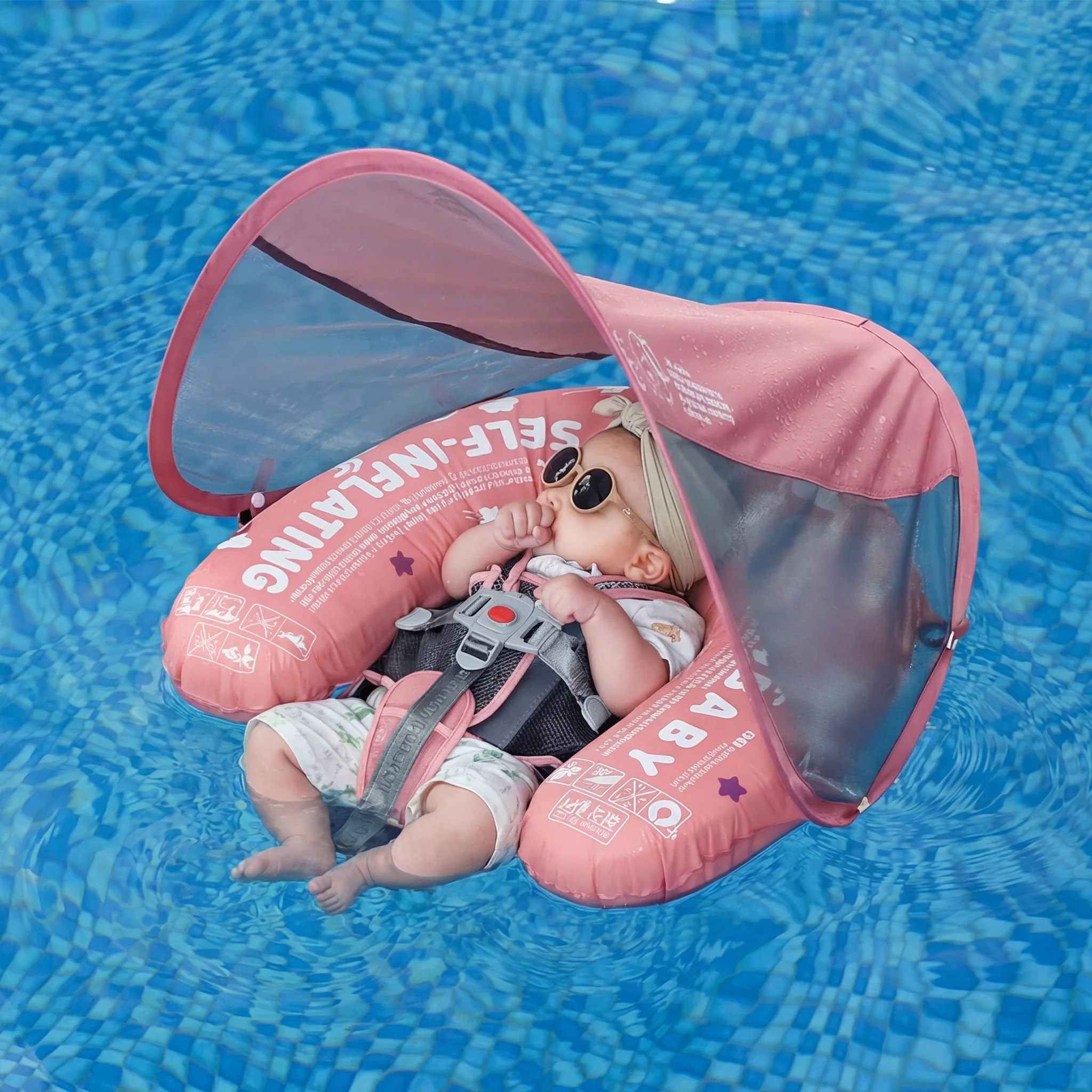 Mambobaby Self-Inflating Float - Pink - Image 3