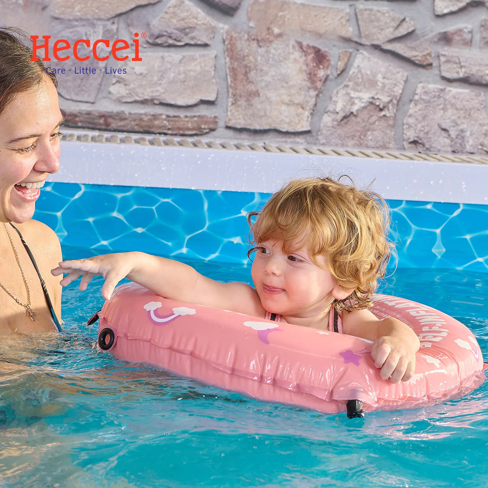 Mambobaby Self-Inflating Float - Pink | No Canopy Included - Image 5