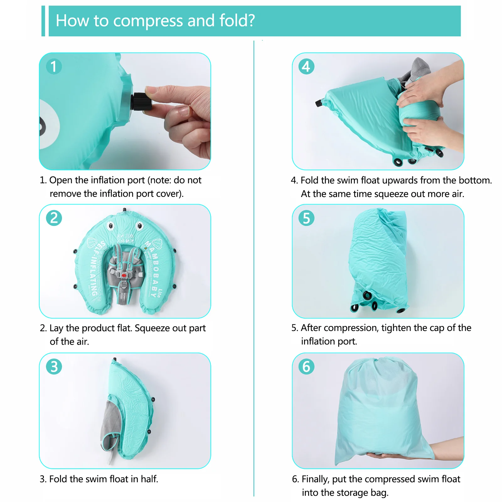 Mambobaby Self-Inflating Float - Blue - Image 7