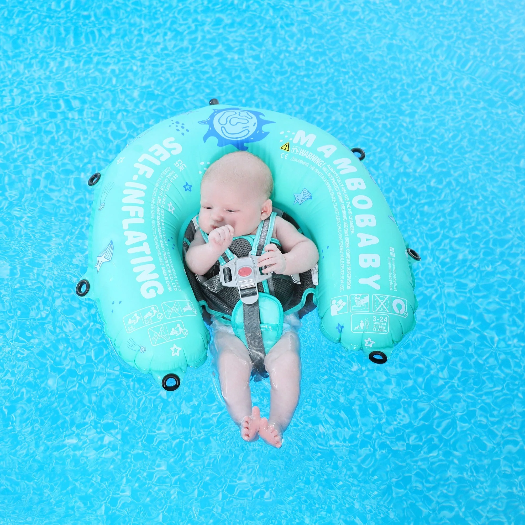 Mambobaby Self-Inflating Float - Green - Image 3