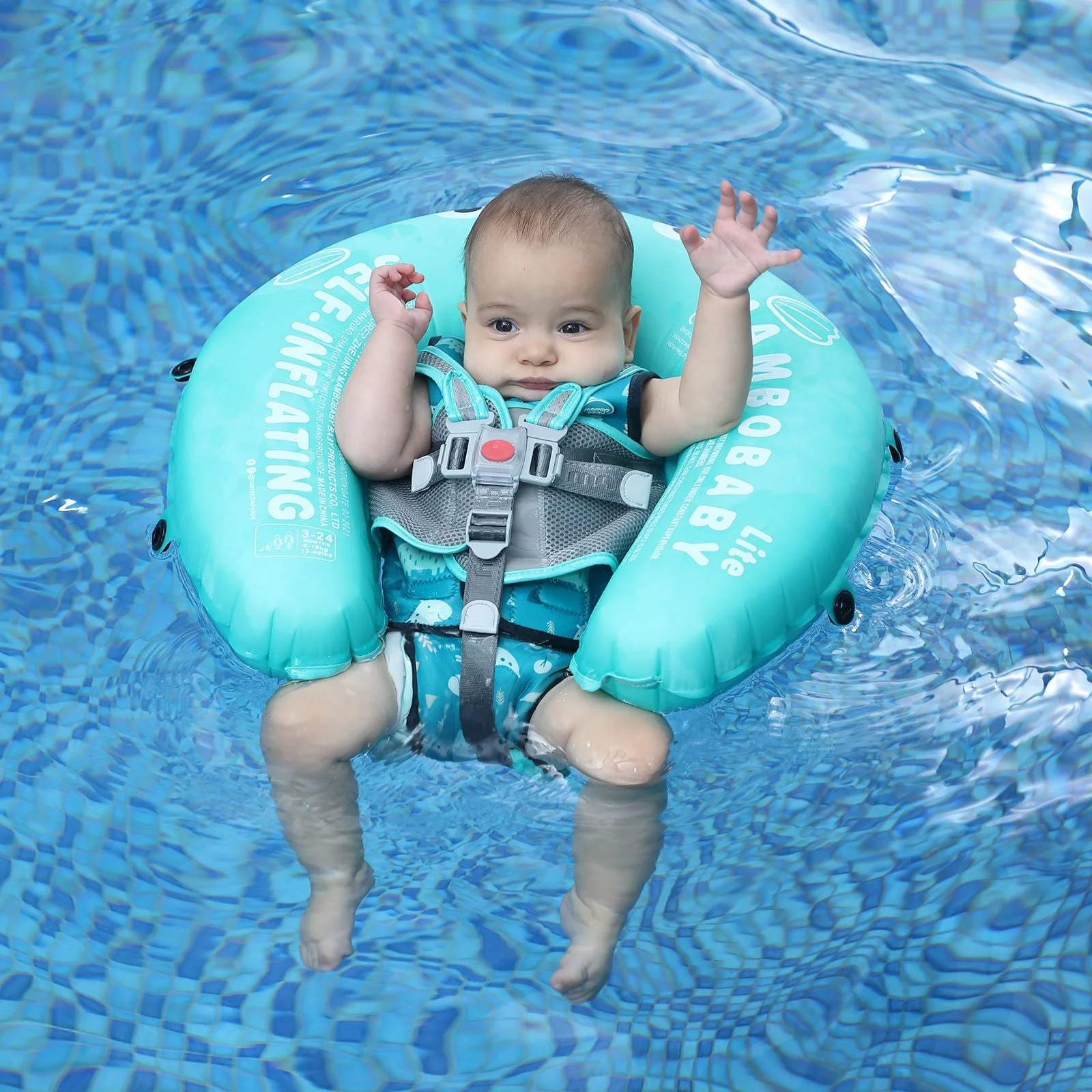 Mambobaby Self-Inflating Float - Green - Image 4