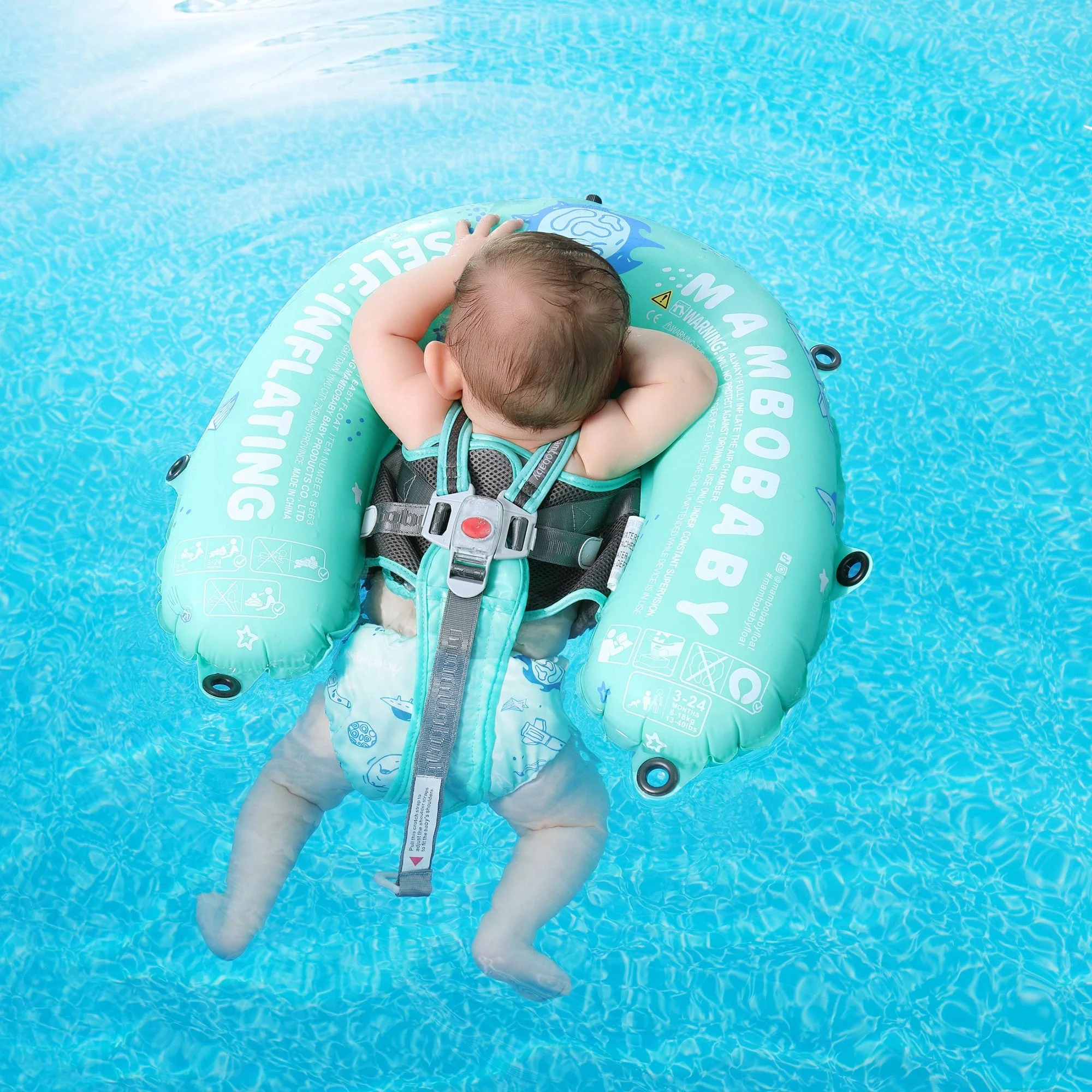 Mambobaby Self-Inflating Float - Green - Image 7