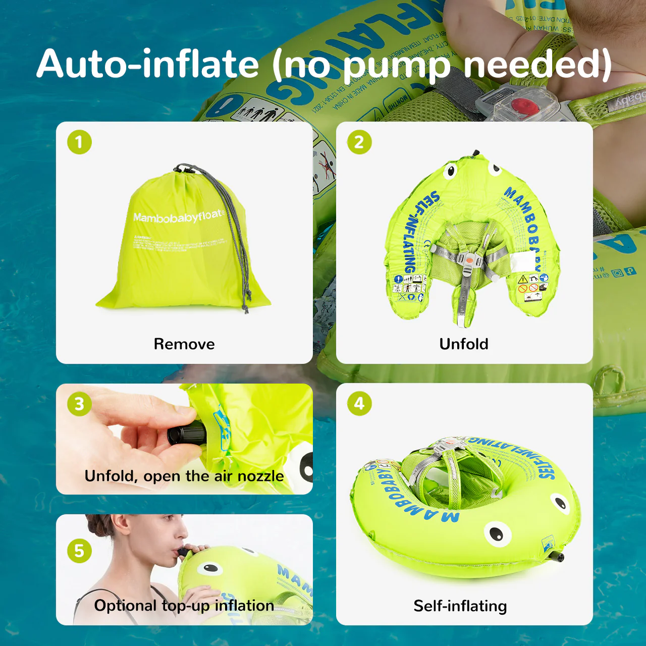 Mambobaby Self-Inflating - Yellow - Image 6