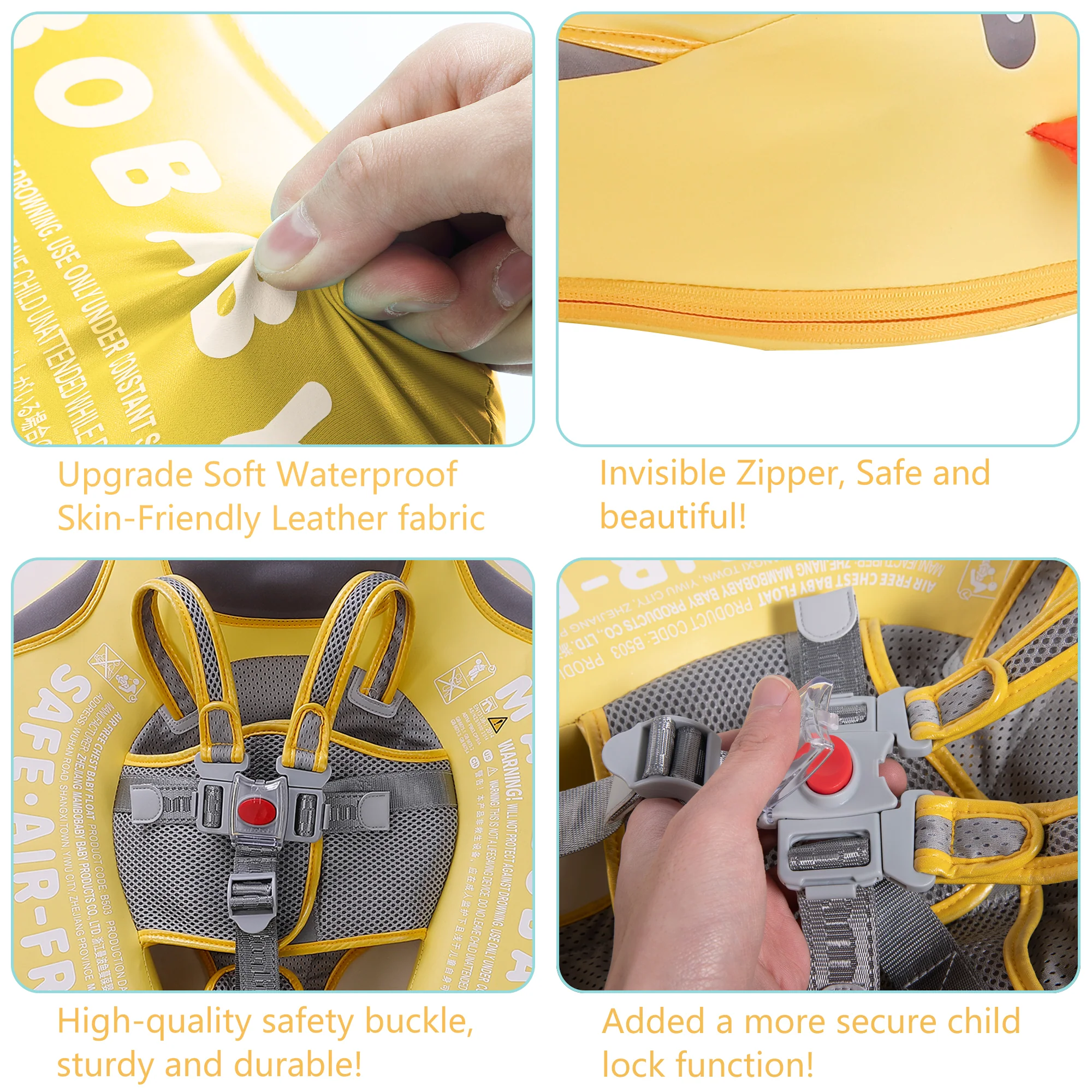 Mambobaby Float Deluxe - Yellow - Image 7