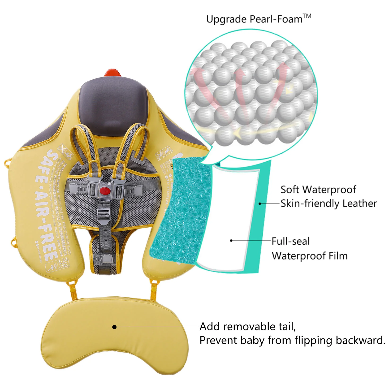 Mambobaby Float Deluxe - Yellow - Image 8