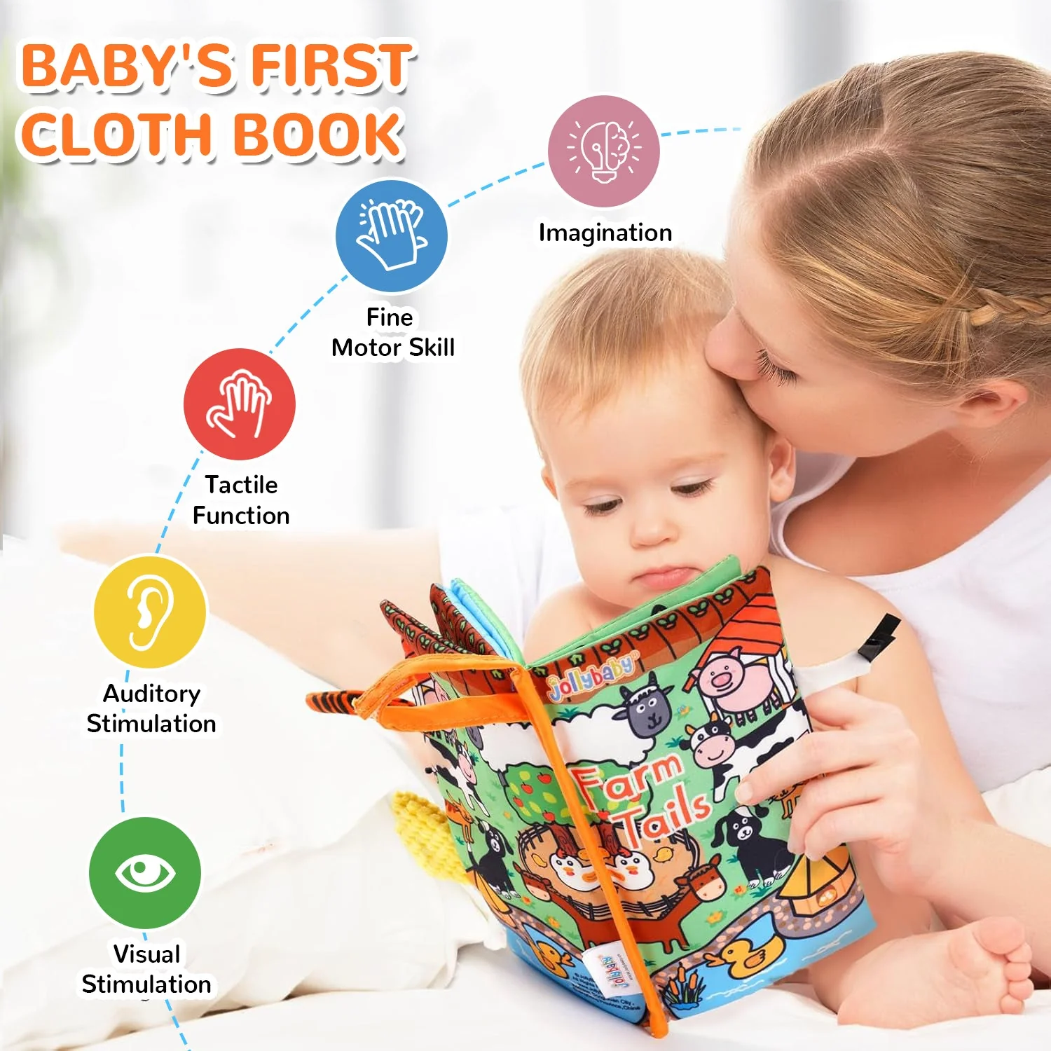 Tail Friends™ Sensory Cloth Book - Farm - Image 3