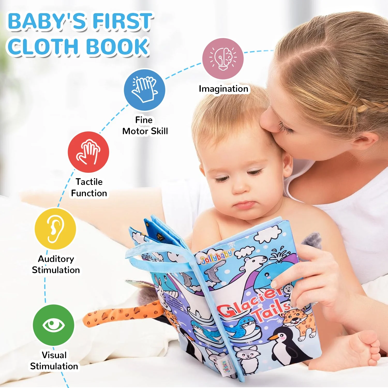 Tail Friends™ Sensory Cloth Book - Glacier - Image 3