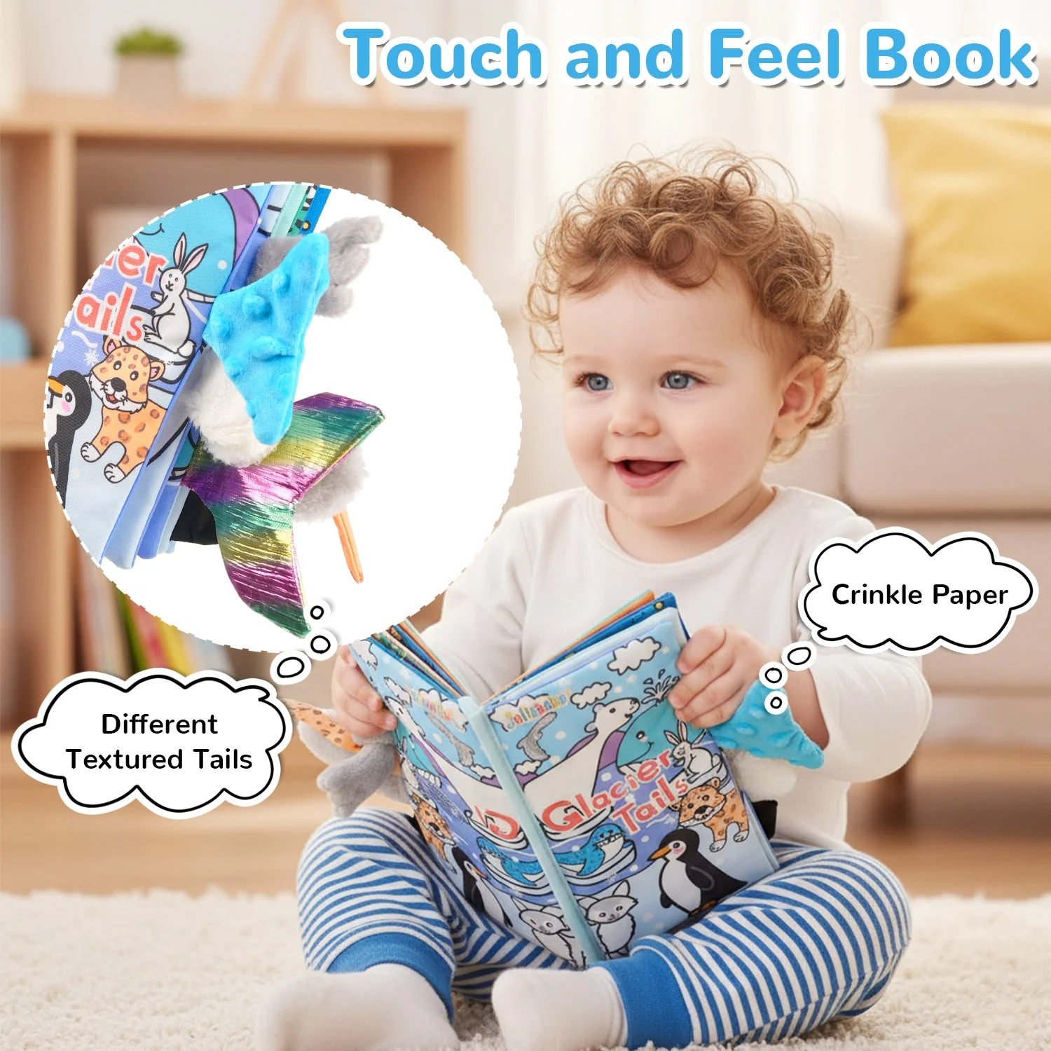 Tail Friends™ Sensory Cloth Book - Glacier - Image 5