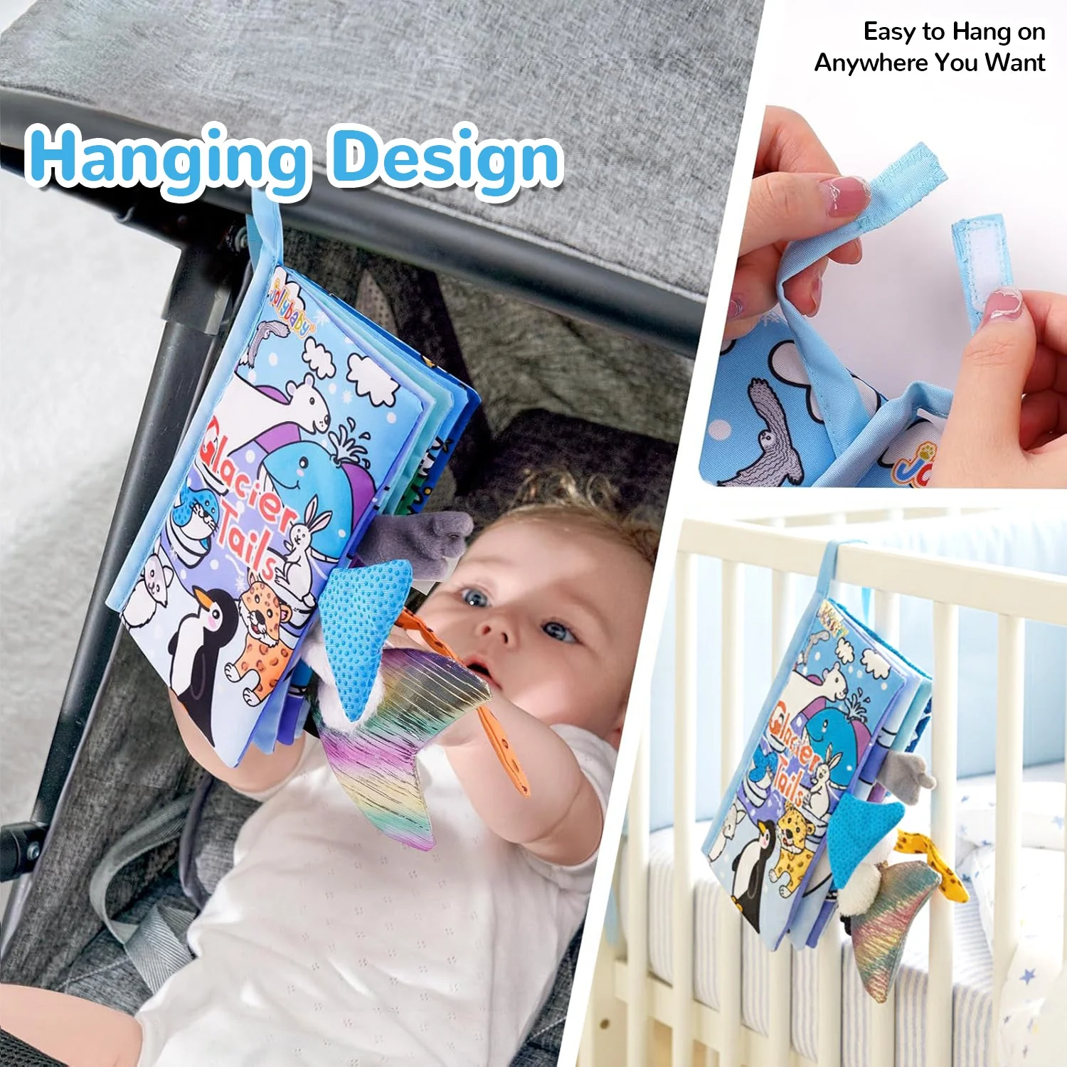 Tail Friends™ Sensory Cloth Book - Glacier - Image 6