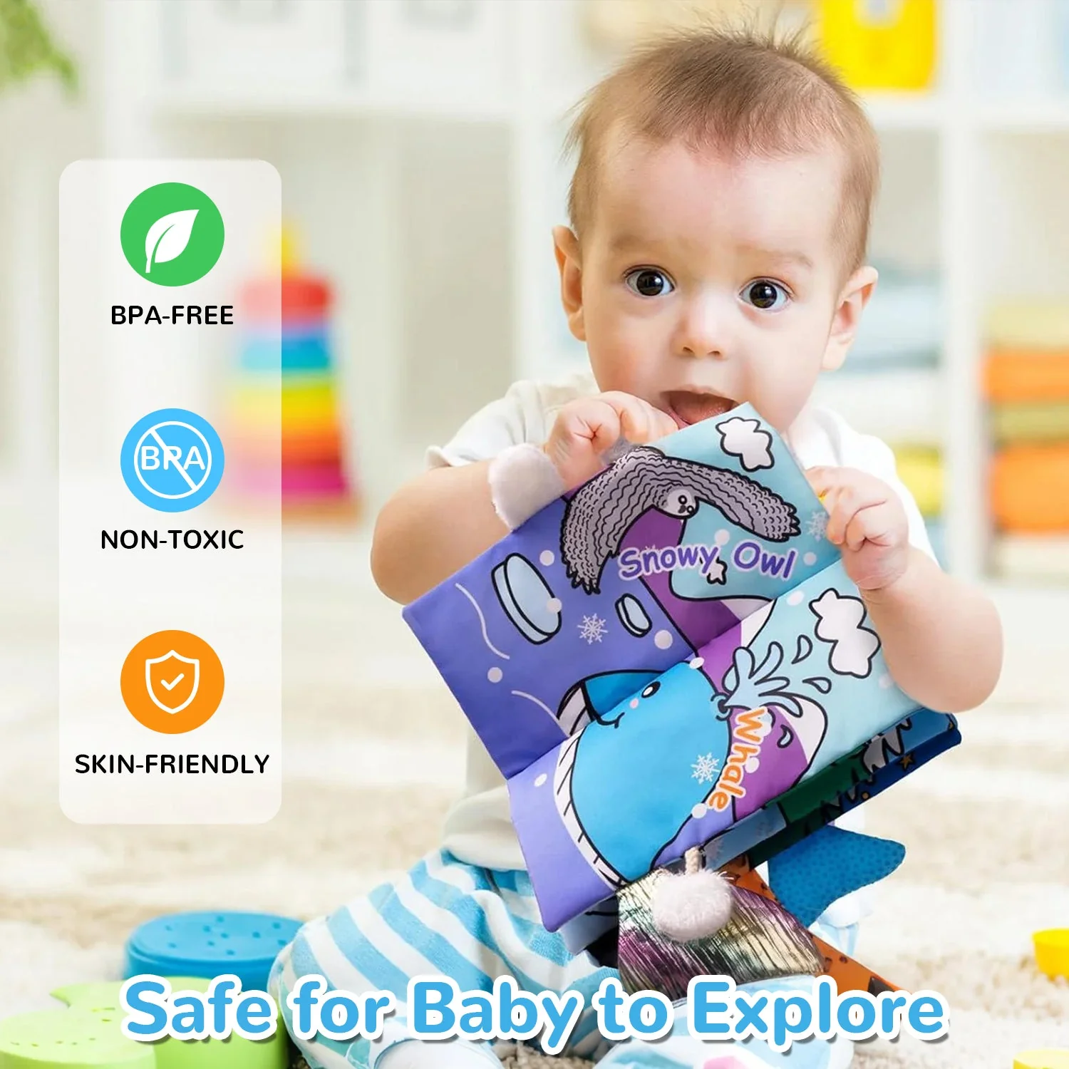 Tail Friends™ Sensory Cloth Book - Glacier - Image 8