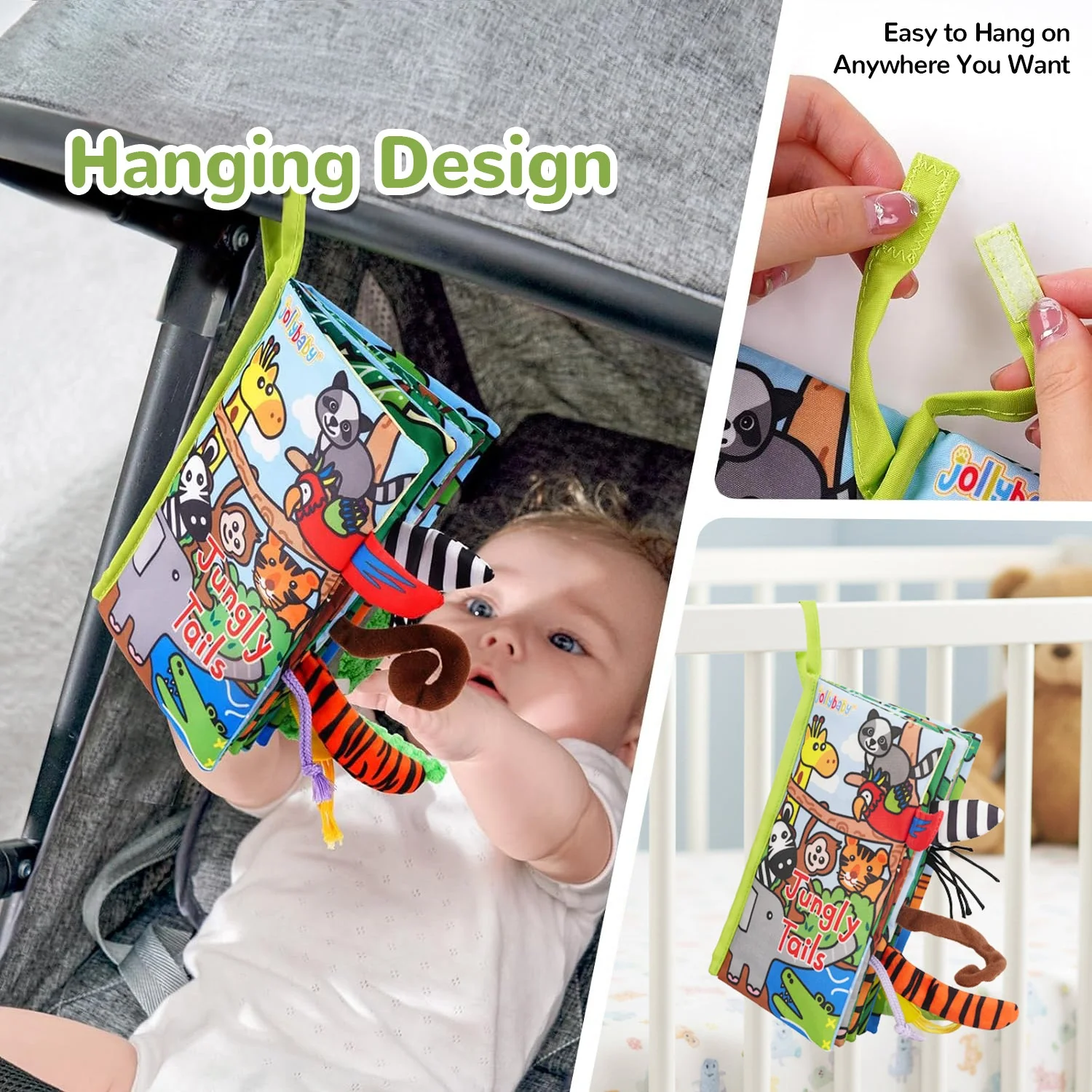Tail Friends™ Sensory Cloth Book - Jungle - Image 7
