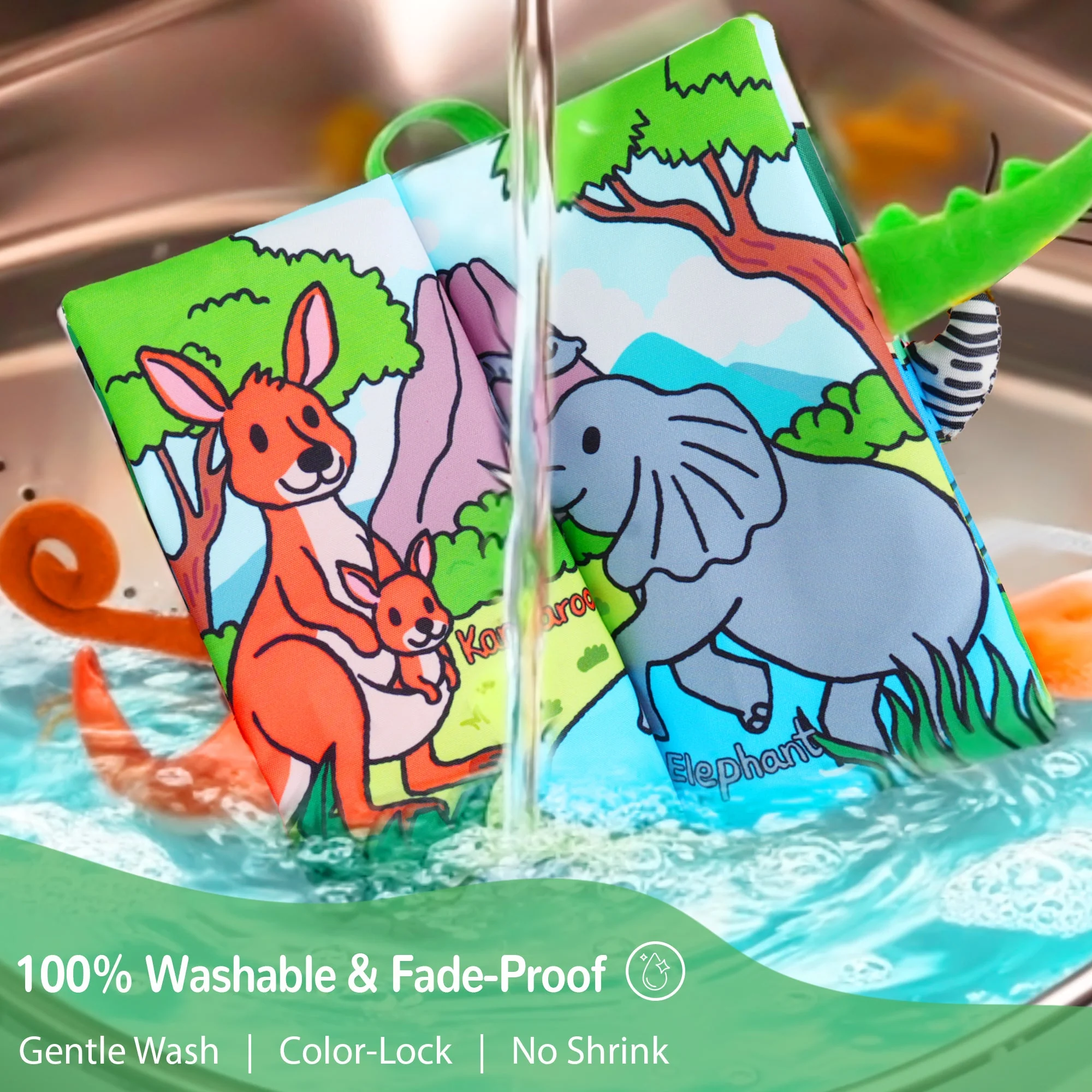 Tail Friends™ Sensory Cloth Book - Animal Tail - Image 5