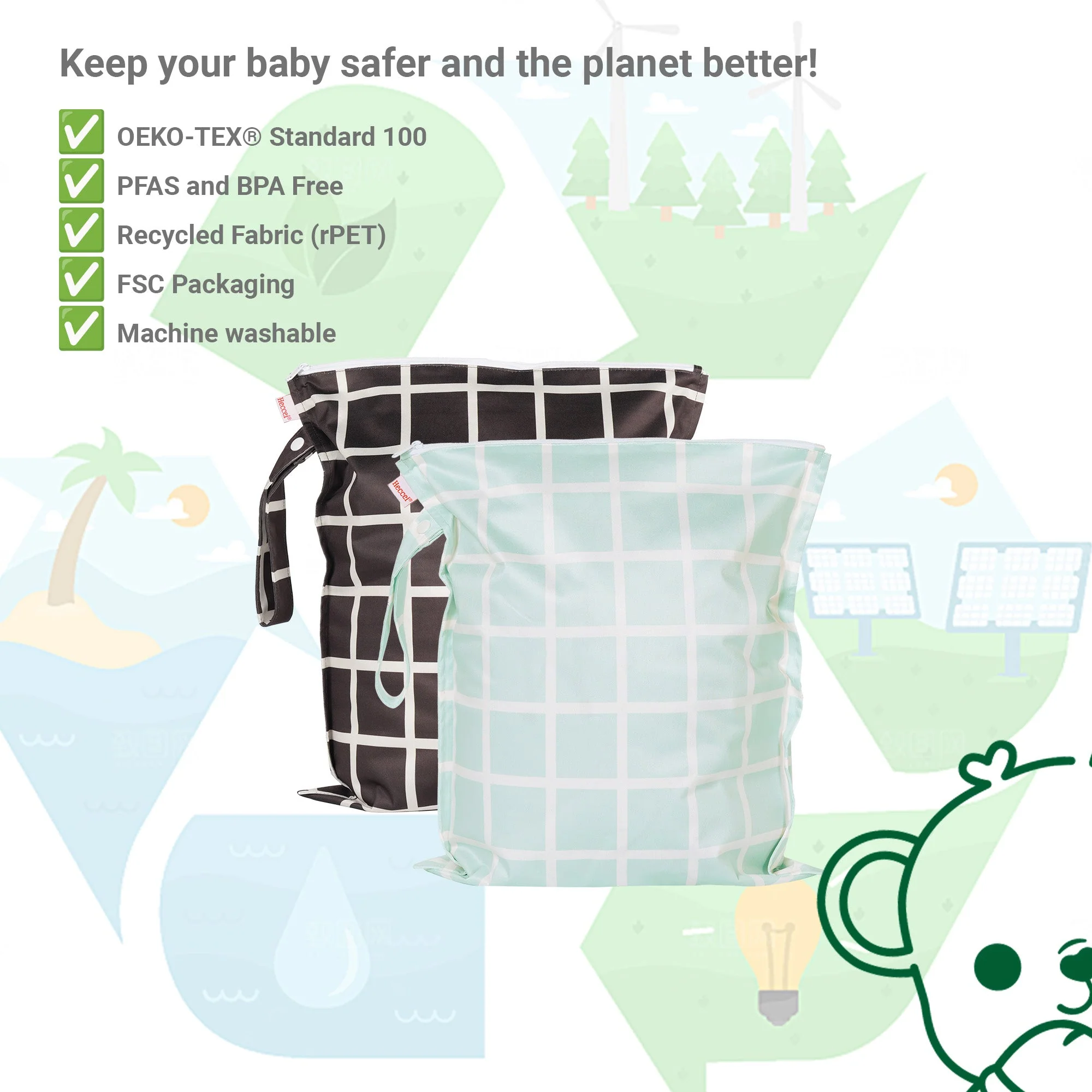 Wet Dry Bag Set 2 Pack - Bubble Play - Image 10
